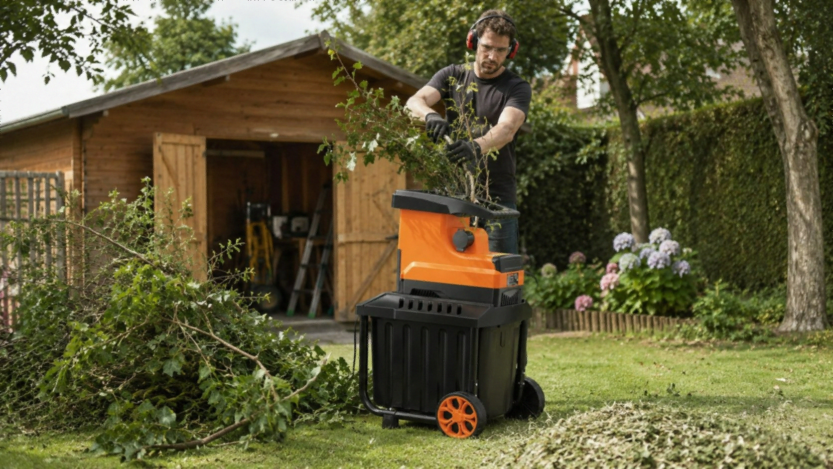 DOVAMAN GT10 APEX trituradora de ramas brushless 2800W naranja con contenedor 60L